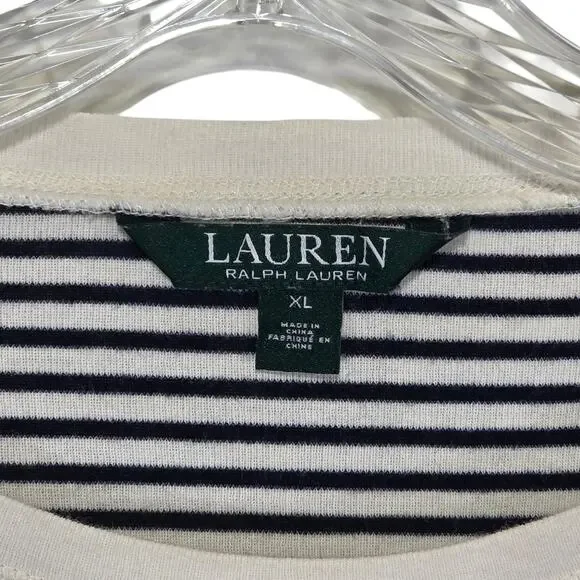 Lauren Ralph Lauren Womens Striped Suede Elbow Patches XL - Picture 3 of 9